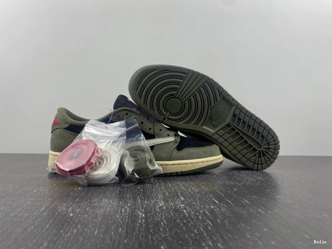 Bmlin 1 TRAVIS OG SP LOW JORDAN AIR SCOTT 'BLACK X OLIVE' DM7866-002 0716